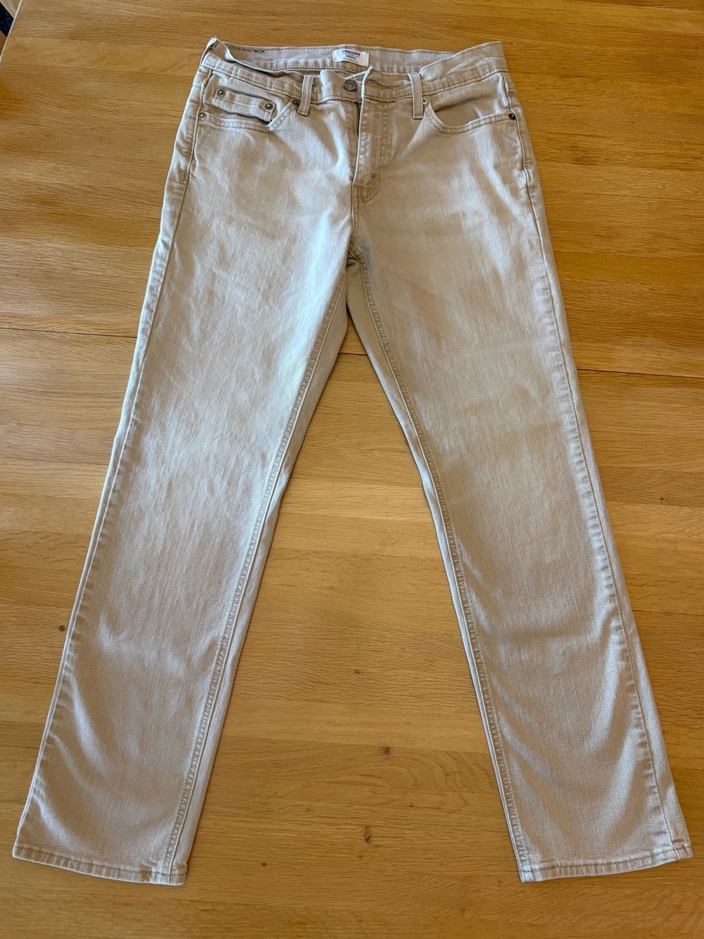 Levi’s Mens Tan Khaki Jeans 30x32 Slim Straight Stretch Chino Pants Beige
